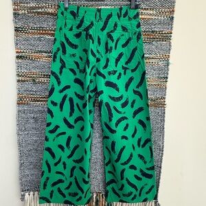 Fantastic Green and Navy Anthropologie Colette  Pant